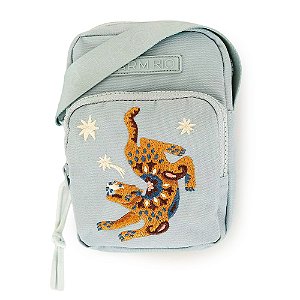 Bolsa Farm Da Gema Festa de Onça Azul Claro