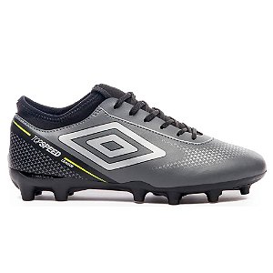 Chuteira Umbro Campo Top Speed League Masculino Preto e Cinza