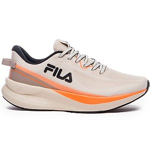 Tênis Fila Striker Off White e Laranja