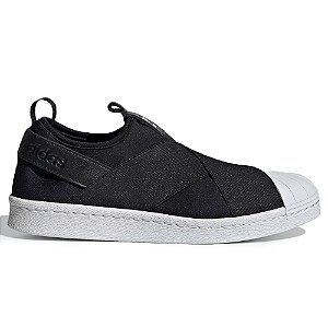 Tênis Adidas Streettalk Slip On Preto e Branco