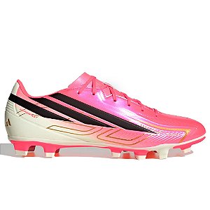 Chuteira Adidas Campo Hyperfast Club Rosa Metálico