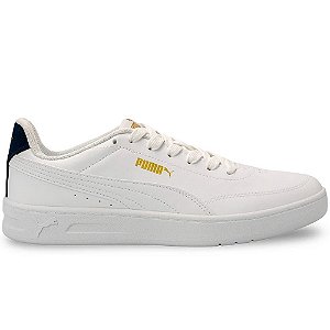 Tênis Puma Court Classic Clean BDP Branco com Marinho