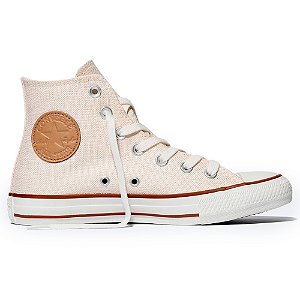 Tênis Converse All Star Chuck Taylor Cano Alto Bege