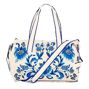 Bolsa Farm Viva Porcelain Off White, Azul e Amarelo
