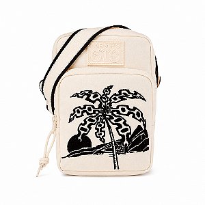 Bolsa Farm Gema Coconut Tree Carioca Off White e Preta