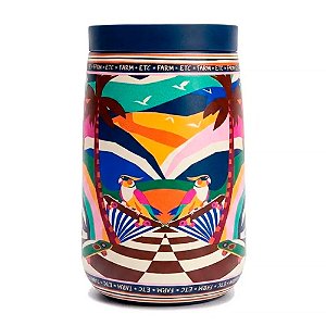 Copo Farm Que Sede 450ml Viajante Paisagem Marinho