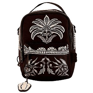 Mini Mochila Farm Borogodó Porcelain Off White e Azul
