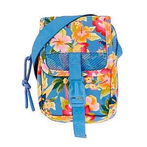 Bolsa Farm Fervo Floral Havaiano Azul