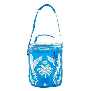 Cooler Farm Farofa Lenço Tropical Azul e Off White