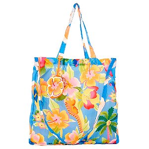 Bolsinha Farm Me Leva Floral Havaiano Laranja