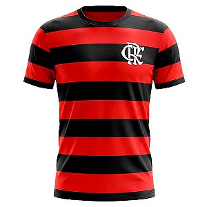 Camiseta Betel Flamengo Home Vermelha e Preta