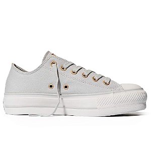 Tênis Converse All Star Chuck Taylor Cinza e Amêndoa