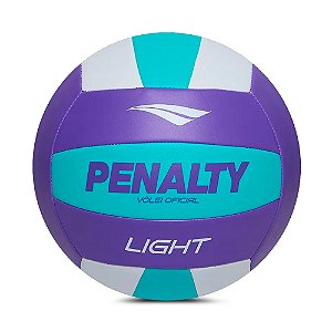 Bola Penalty Vôlei Oficial Light Branco, Roxo e Turquesa