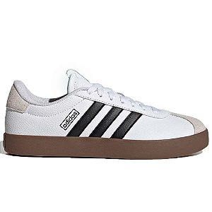 Tênis Adidas VL Court 3.0 K Branco e Marrom
