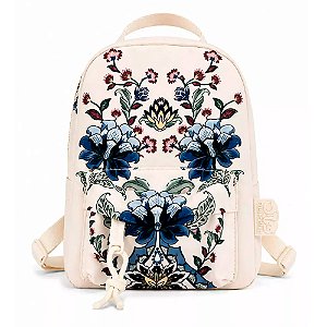 Mini Mochila Farm Borogodó Flor do Deserto Off White