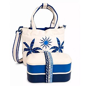 Lancheira Farm Ziriguidum Tropical ETC Off White e Azul