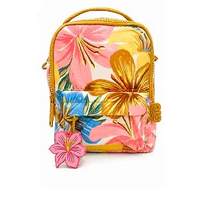 Mini Mochila Farm Borogodó Floral Bahia Amarelo