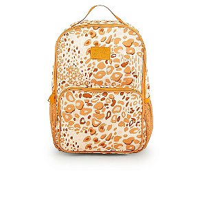 Mochila Farm Me Leva Felina Marrom e Bege