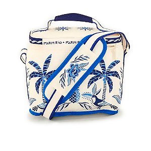 Mini Cooler Farm Farofa Tropical ETC Off White e Azul