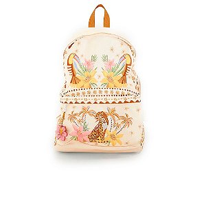 Mochila Farm Xodó Onça dos Trópicos Off White