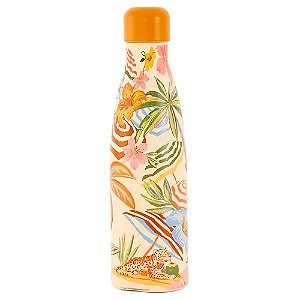 Garrafa Farm Glub Glub 500ml Praia Bahia Off White e Amarelo