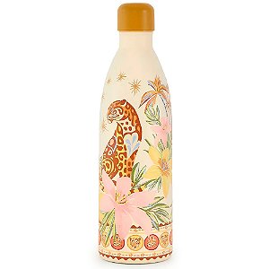 Garrafa Farm Glub Glub 1L Praia Bahia Off White e Amarelo
