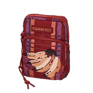 Bolsa Farm Da Gema Sofia Xadrez Bordô