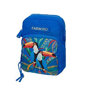 Bolsa Farm Da Gema Tapete de Tucano Azul