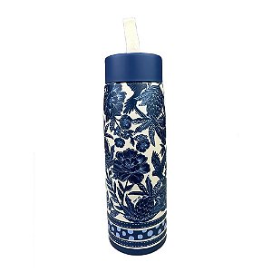 Garrafa Farm Que Sede 750ML Xilo Tropial Azul Branco