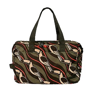 Bolsa Farm Viva Tucanos Gráficos Verde Musgo