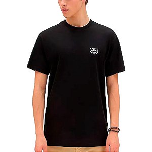 Camisa Vans Left Chest Logo Masculina Preto Branco