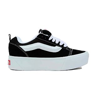 Tênis Vans Knu Skool Stack Plataforma Feminino Preto Branco