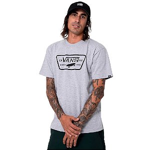 Camisa Vans Full PatcH Athletic Heather Masculina Cinza Preto
