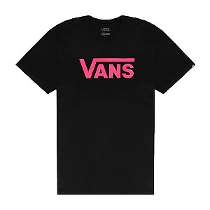 Camisa Vans Classic Masculina Preto Rosa