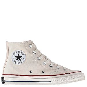 Tênis Converse All Star Chuck 70 Hi Cano Alto Feminino Bege Branco
