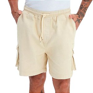 Bermuda Baw Cargo Outline Masculina Bege