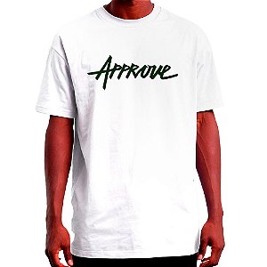 Camisa Approve Bold New Classic Masculina Branco Verde