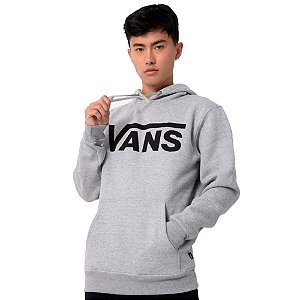 Casaco Moletom Vans Classic Po Hoodie II Masculino Cinza Preto