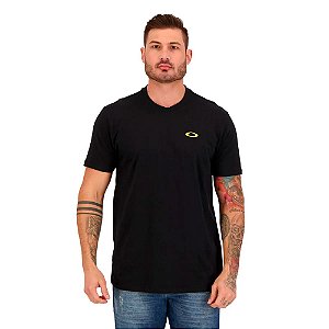 Camisa Oakley Cam Ellipse Tee Masculina Preto Amarelo