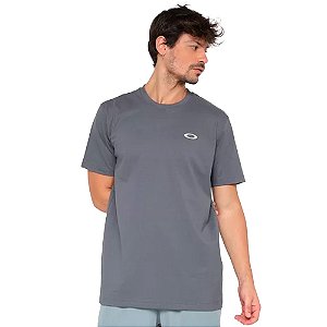 Camisa Oakley Cam Ellipse Tee Masculina Chumbo Branco