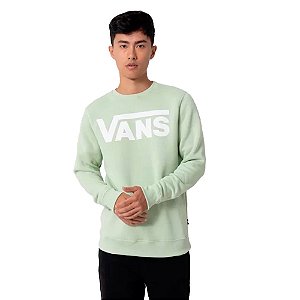 Casaco Moletom Vans Classic V II Hoodie Masculino Verde Branco