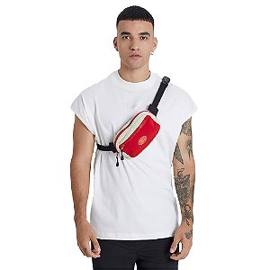 Mini Pochete Baw Smashed Color Unissex Off White Vermelho