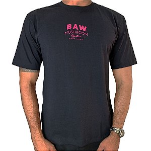 Camisa Baw Mc Regular Mushroom Hunters Masculina Preto Rosa