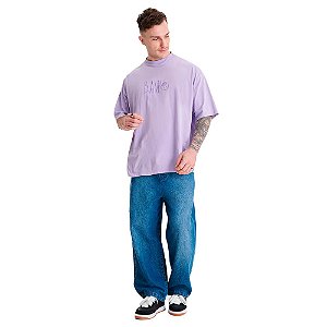 Camisa Baw New Over Scrawl Masculina Lilás