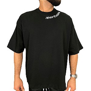 Camisa Baw Oversized Gothic Masculina Preto Branco