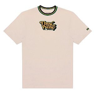 Camisa Thug Nine Jammin Masculina Bege, Verde, Amarelo e Preto