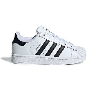Tênis Adidas Superstar II Infantil Branco e Preto