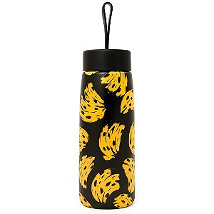 Garrafa Farm Que Sede 500ml Bossa Banana Preto/Amarelo