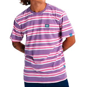 Camiseta Oversized BAW Stripe Unissex Lilás