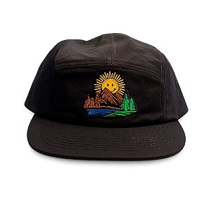 Boné BAW Five Panel Sun BAW x Smiley Preto